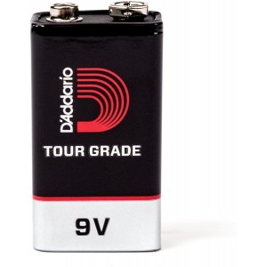 D'Addario Tour-Grade 9v Battery, 2 pack